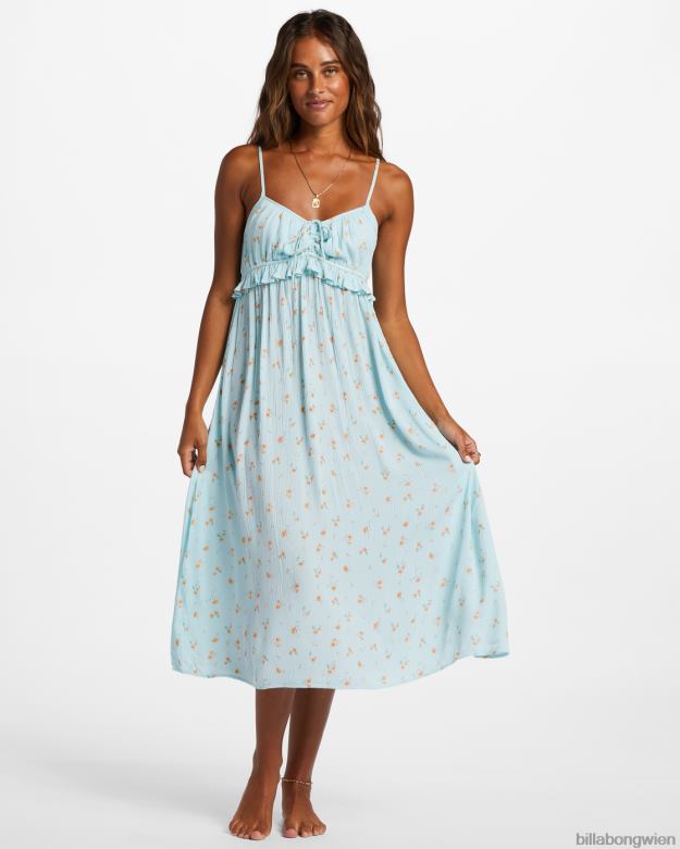 Billabong Clothing 00V682172 | Billabong Rebel Heart Midi-Slipkleid reines Aqua Frauen
