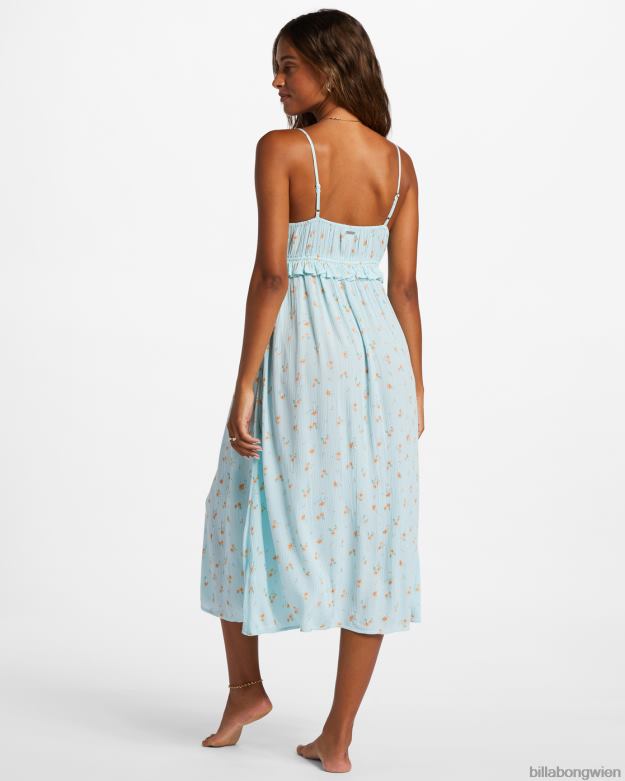 Billabong Clothing 00V682172 | Billabong Rebel Heart Midi-Slipkleid reines Aqua Frauen
