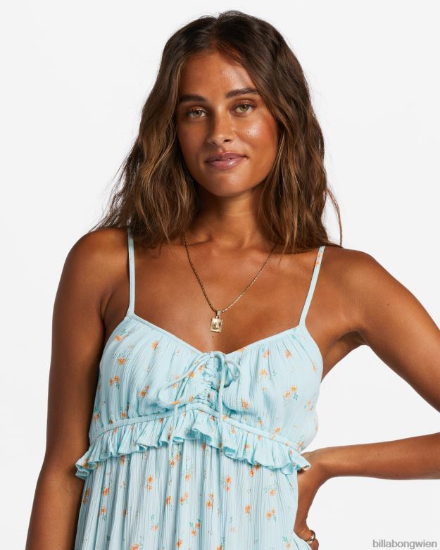 Billabong Clothing 00V682172 | Billabong Rebel Heart Midi-Slipkleid reines Aqua Frauen