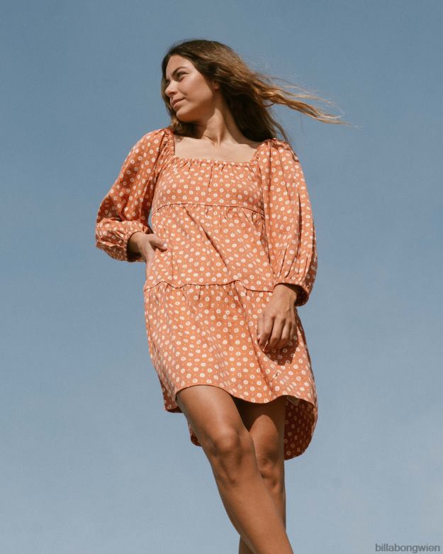 Billabong Clothing 00V682178 | Billabong Love Crush Babydoll-Kleid Ziegel Frauen