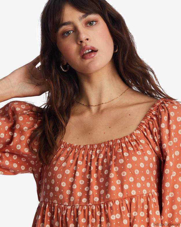 Billabong Clothing 00V682178 | Billabong Love Crush Babydoll-Kleid Ziegel Frauen
