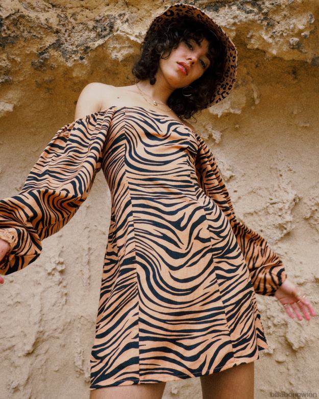 Billabong Clothing 00V682240 | Billabong verführerisches, langärmliges Minikleid Wüstenlehm Frauen