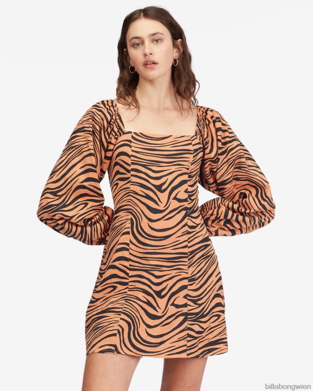 Billabong Clothing 00V682240 | Billabong verführerisches, langärmliges Minikleid Wüstenlehm Frauen