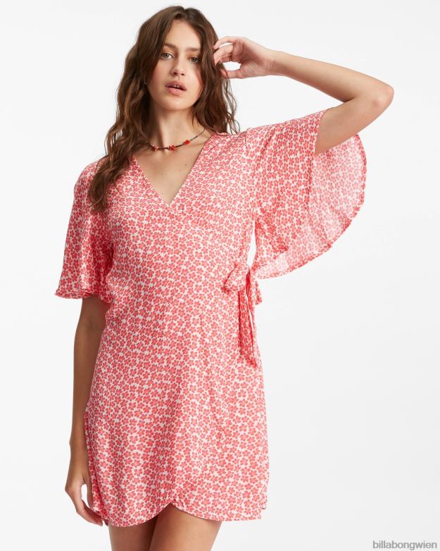 Billabong Clothing 00V682241 | Billabong All for You Mini-Wickelkleid fuego Frauen