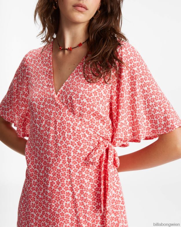 Billabong Clothing 00V682241 | Billabong All for You Mini-Wickelkleid fuego Frauen