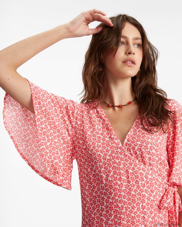 Billabong Clothing 00V682241 | Billabong All for You Mini-Wickelkleid fuego Frauen
