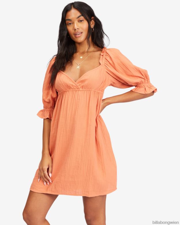 Billabong Clothing 00V682255 | Billabong perfektes Paradies-Babydoll-Kleid Terrakotta Frauen