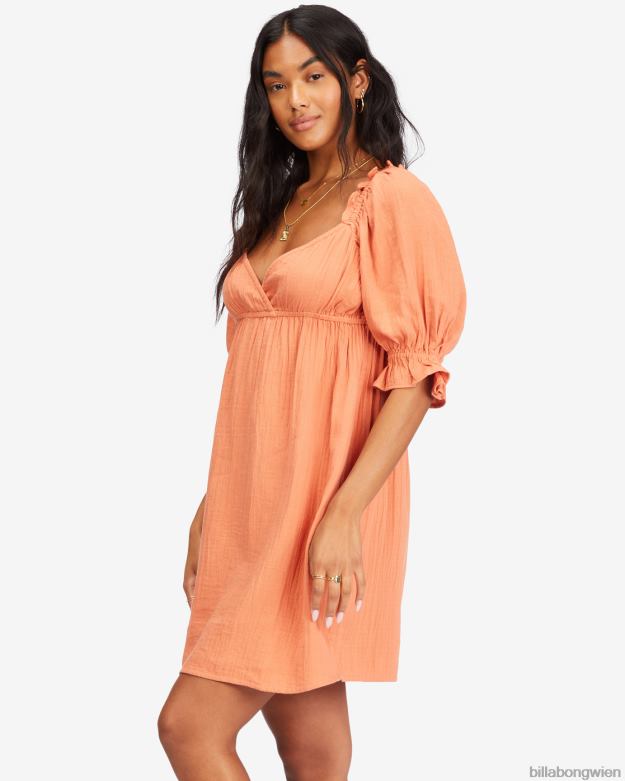 Billabong Clothing 00V682255 | Billabong perfektes Paradies-Babydoll-Kleid Terrakotta Frauen