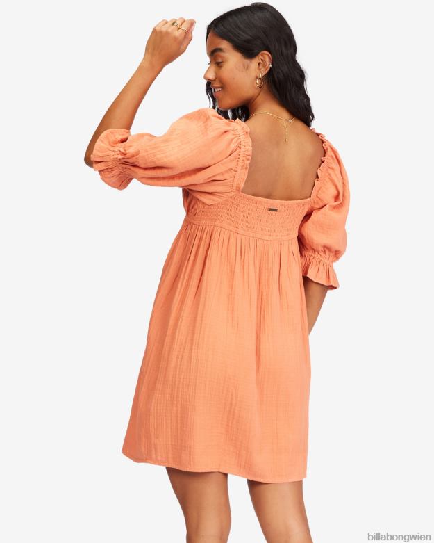 Billabong Clothing 00V682255 | Billabong perfektes Paradies-Babydoll-Kleid Terrakotta Frauen