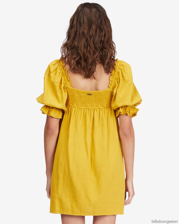 Billabong Clothing 00V682260 | Billabong perfektes Paradies-Babydoll-Kleid goldene Note Frauen