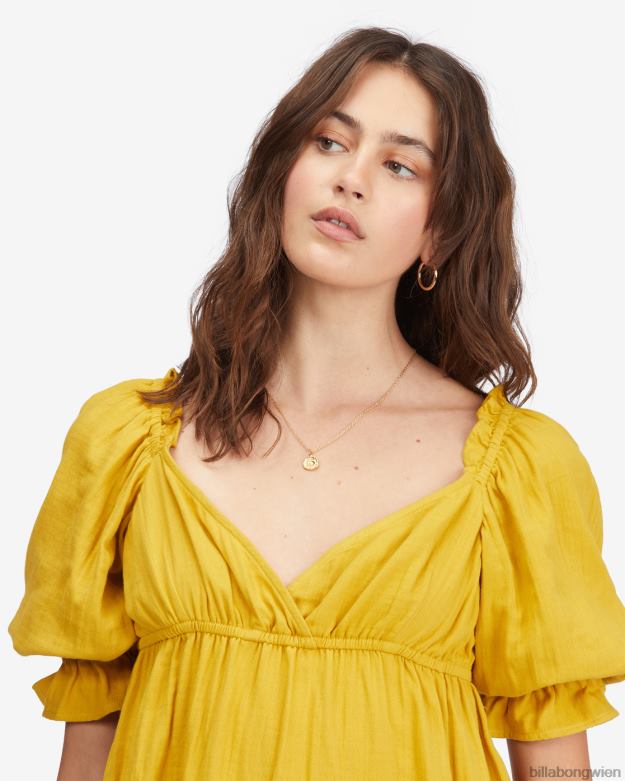 Billabong Clothing 00V682260 | Billabong perfektes Paradies-Babydoll-Kleid goldene Note Frauen