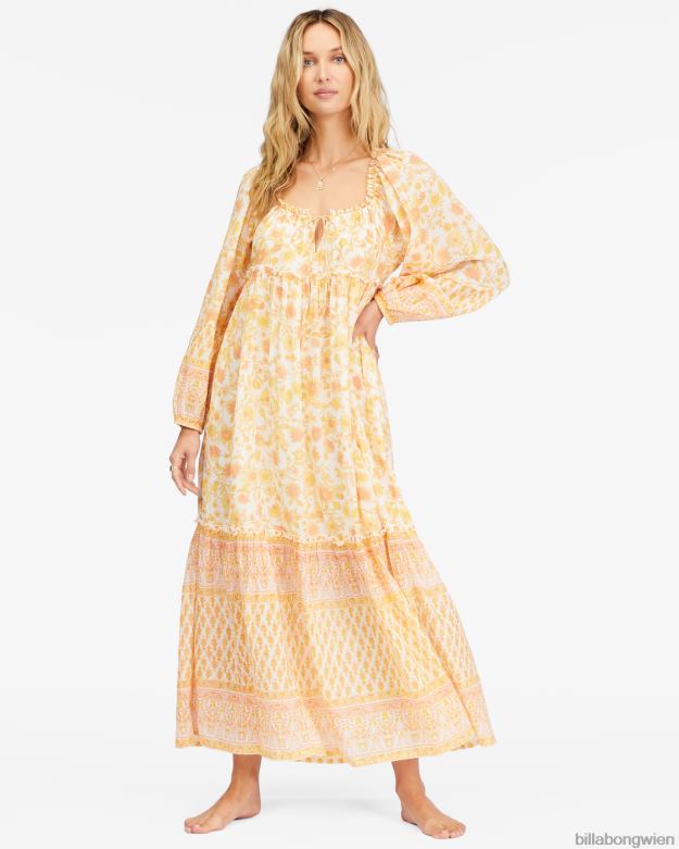 Billabong Clothing 00V682270 | Billabong Langärmliges Maxikleid mit endlosem Sonnenuntergang Salzkristall Frauen