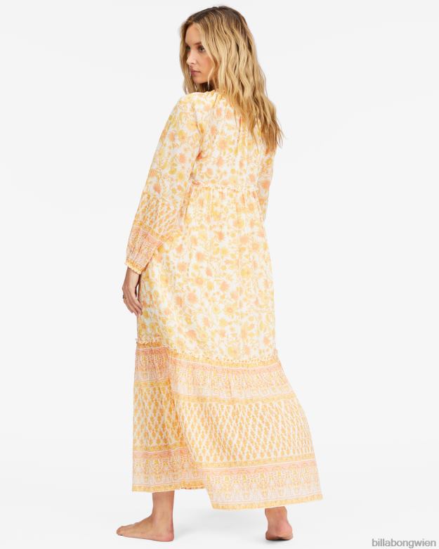 Billabong Clothing 00V682270 | Billabong Langärmliges Maxikleid mit endlosem Sonnenuntergang Salzkristall Frauen