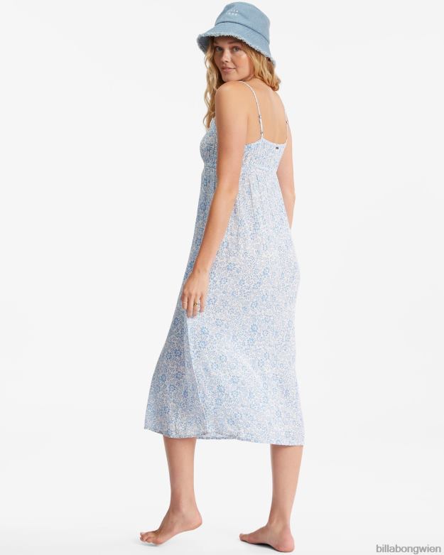 Billabong Clothing 00V682281 | Billabong Sommerliches Daydream-Midi-Slipkleid Salzkristall Frauen