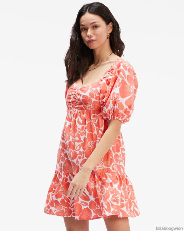 Billabong Clothing 00V682323 | Billabong Be Mine Babydoll-Kleid Orangen-Crush Frauen