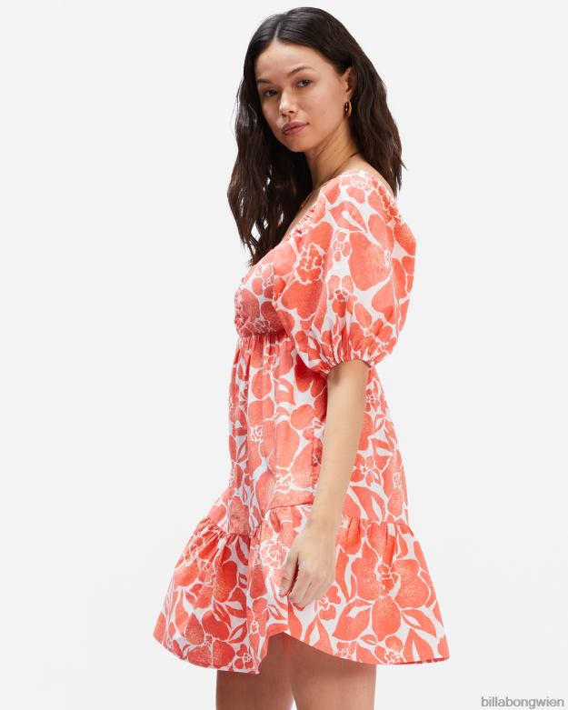 Billabong Clothing 00V682323 | Billabong Be Mine Babydoll-Kleid Orangen-Crush Frauen