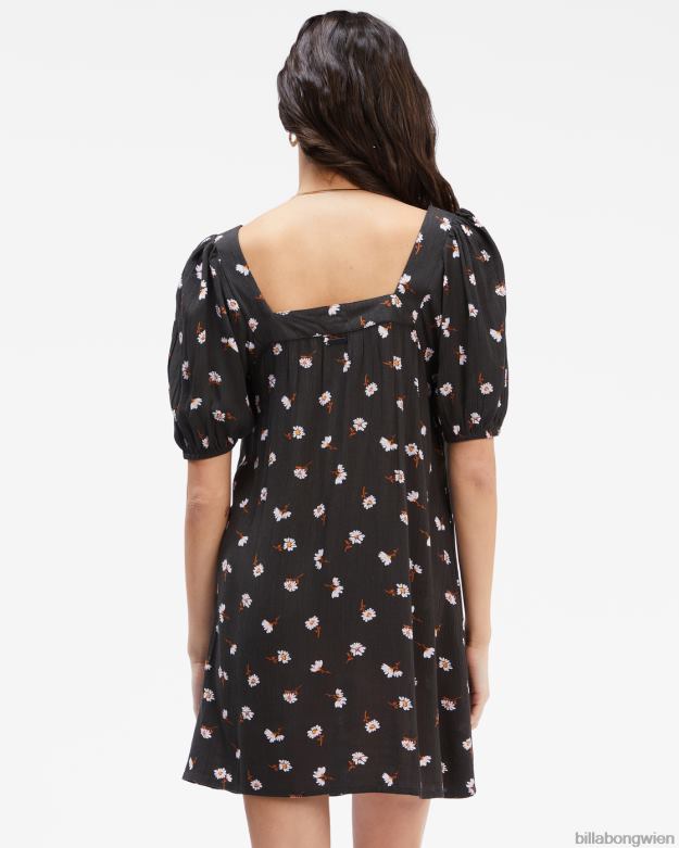 Billabong Clothing 00V682356 | Billabong Bay-Side-Babydoll-Kleid aus schwarz Frauen
