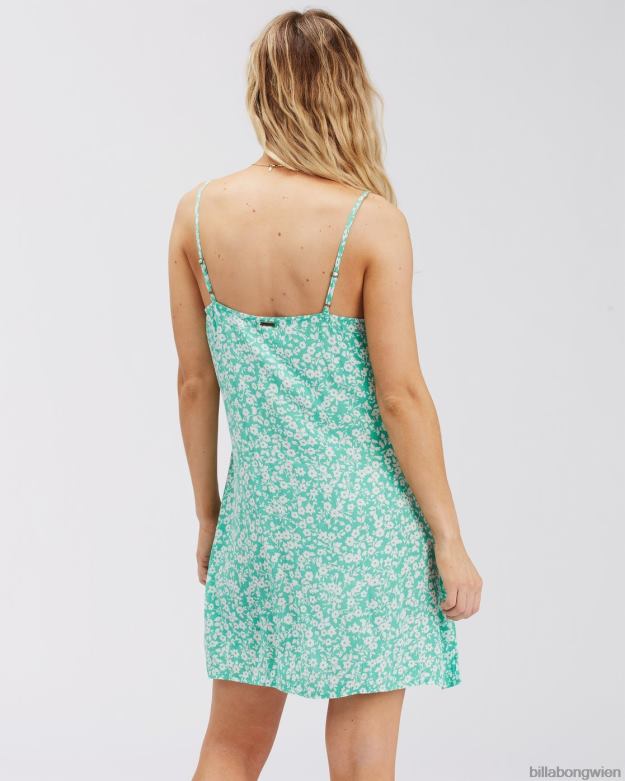 Billabong Clothing 00V682376 | Billabong Mini-Slipkleid im Morgenlicht tropisches Grün Frauen