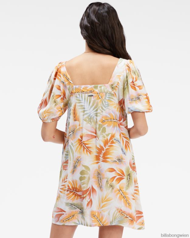Billabong Clothing 00V682378 | Billabong Bay-Side-Babydoll-Kleid weiß/mehrfarbig Frauen