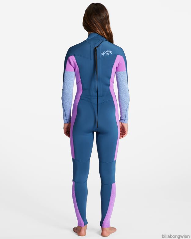 Billabong Clothing 00V682582 | Billabong 3/2-Synergy-Neoprenanzug mit Reißverschluss hinten Tiefsee Frauen