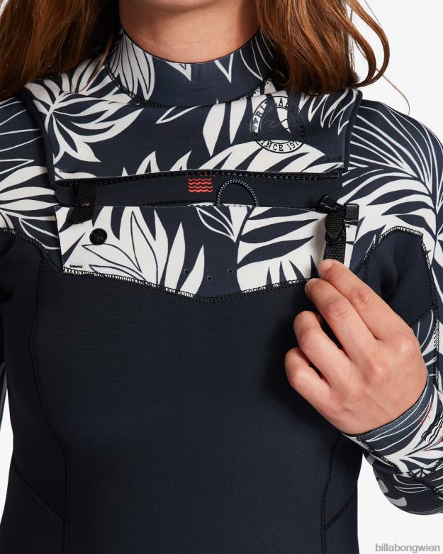 Billabong Clothing 00V682589 | Billabong 3/2 Salty Dayz Neoprenanzug mit Brustreißverschluss im Paradies Frauen