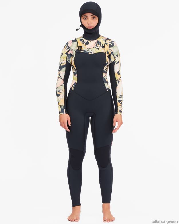 Billabong Clothing 00V682593 | Billabong 4/3 Salty Dayz Voll-Neoprenanzug mit Kapuze Dschungelnacht Frauen