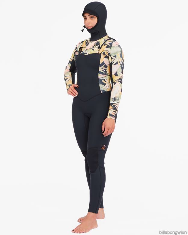 Billabong Clothing 00V682593 | Billabong 4/3 Salty Dayz Voll-Neoprenanzug mit Kapuze Dschungelnacht Frauen