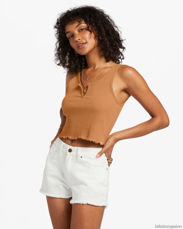 Billabong Clothing 00V681797 | Billabong Geripptes Tanktop mit Kerbe Sommergewürz Frauen
