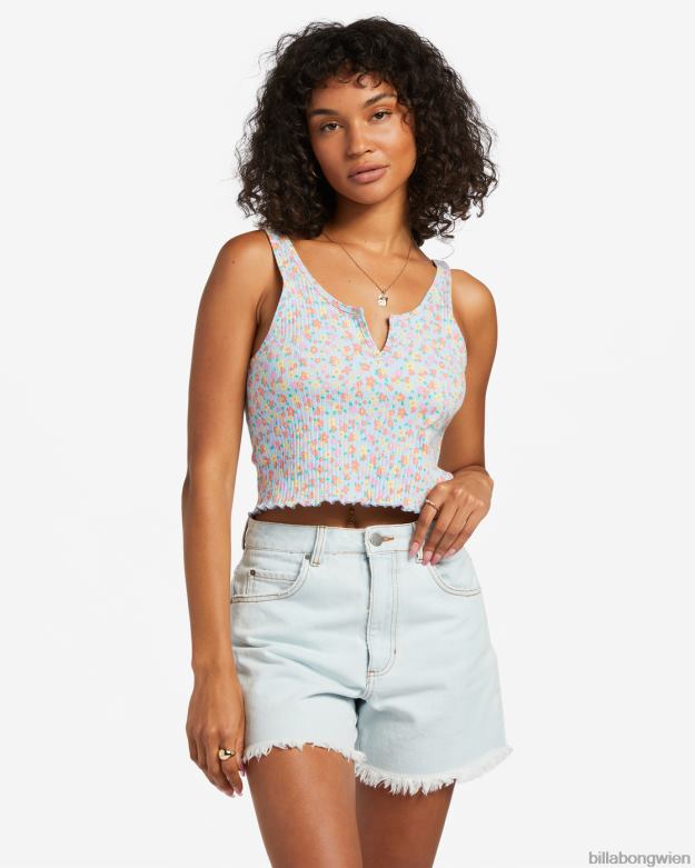 Billabong Clothing 00V681824 | Billabong Tanktop mit Kerbe Sommerhimmel Frauen