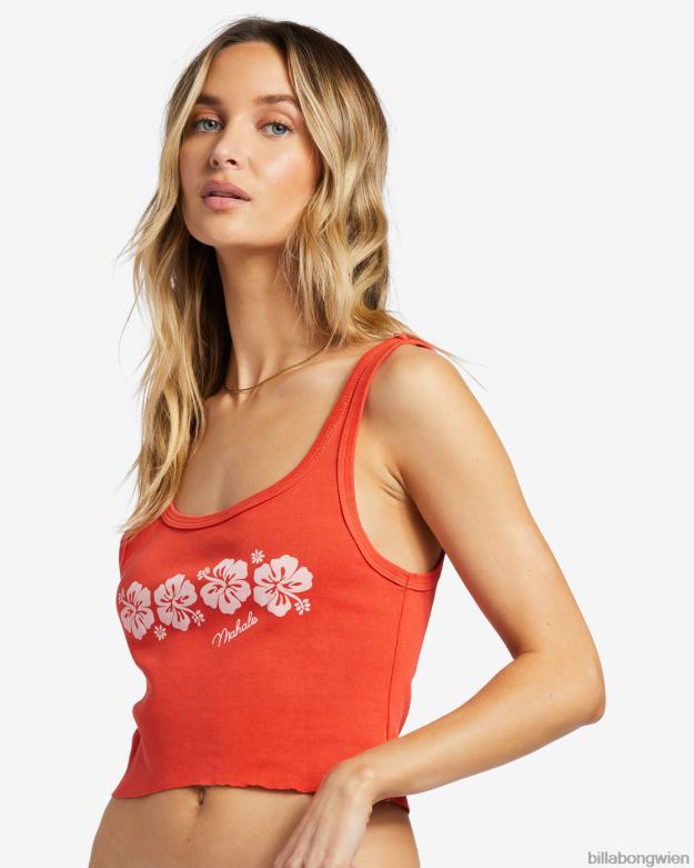 Billabong Clothing 00V681915 | Billabong Mahalo-Freund-Tanktop rotes Aloha Frauen
