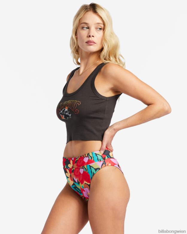 Billabong Clothing 00V681995 | Billabong Kurz geschnittenes Kamea Lava Arch-Tanktop aus schwarz Frauen