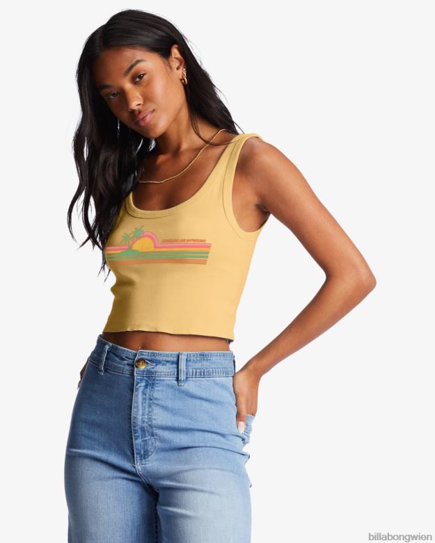 Billabong Clothing 00V682002 | Billabong Kurz geschnittenes Tanktop mit Sonnenstrahlen frisch gepresst Frauen