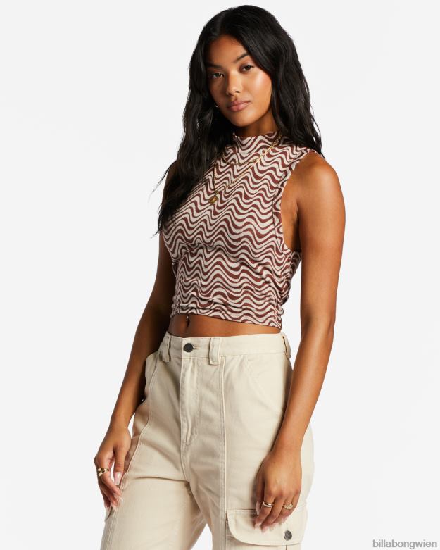 Billabong Clothing 00V682052 | Billabong Gestricktes Tanktop „Wavey Babe“. Mokka Frauen