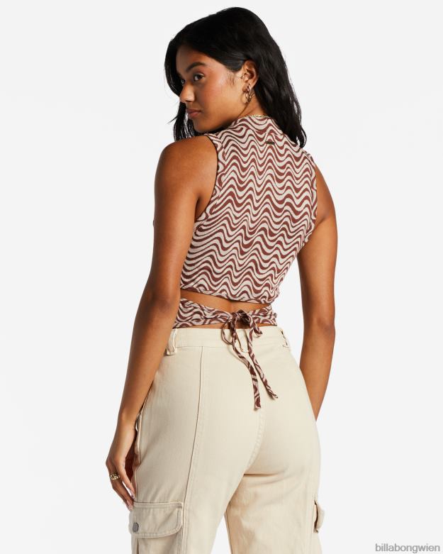 Billabong Clothing 00V682052 | Billabong Gestricktes Tanktop „Wavey Babe“. Mokka Frauen