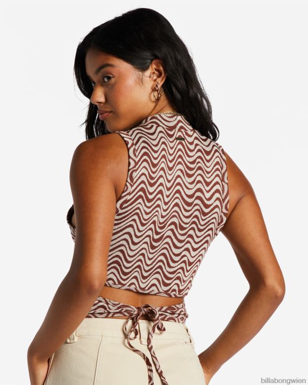 Billabong Clothing 00V682052 | Billabong Gestricktes Tanktop „Wavey Babe“. Mokka Frauen