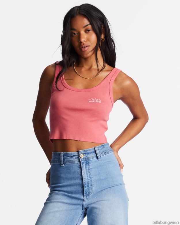 Billabong Clothing 00V682192 | Billabong Keep Shining, kurzes Tanktop zartes Rosa Frauen