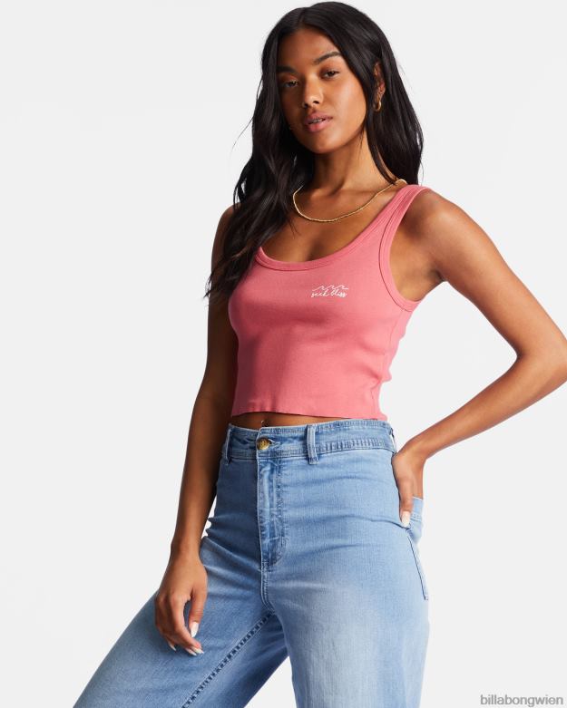 Billabong Clothing 00V682192 | Billabong Keep Shining, kurzes Tanktop zartes Rosa Frauen
