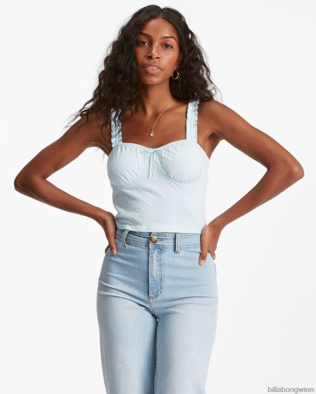 Billabong Clothing 00V682246 | Billabong Süßes Sommer-Strick-Tanktop Morgenhimmel Frauen