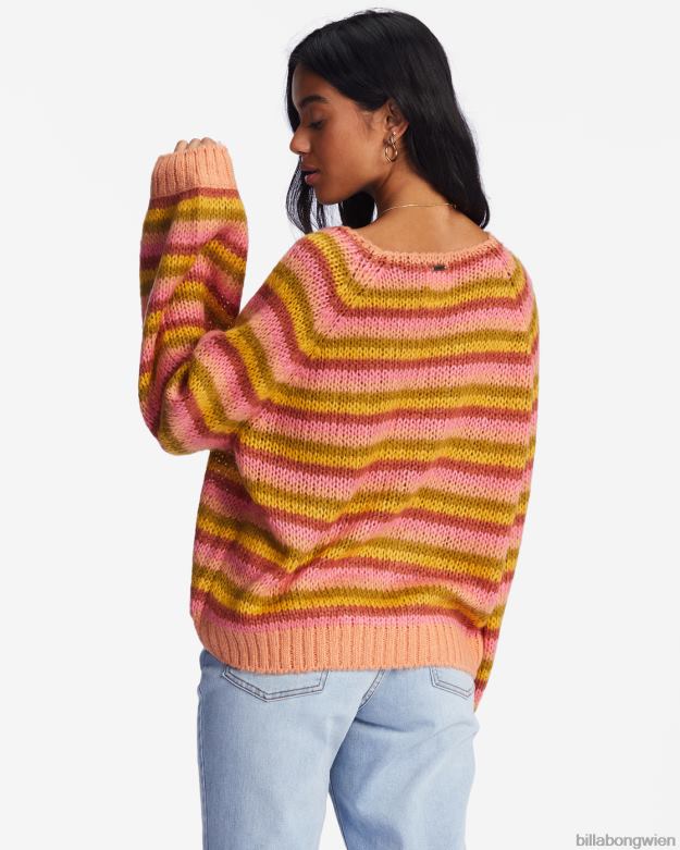 Billabong Clothing 00V682229 | Billabong Ein unkomplizierter Pullover mit V-Ausschnitt Canyon-Sonnenuntergang Frauen