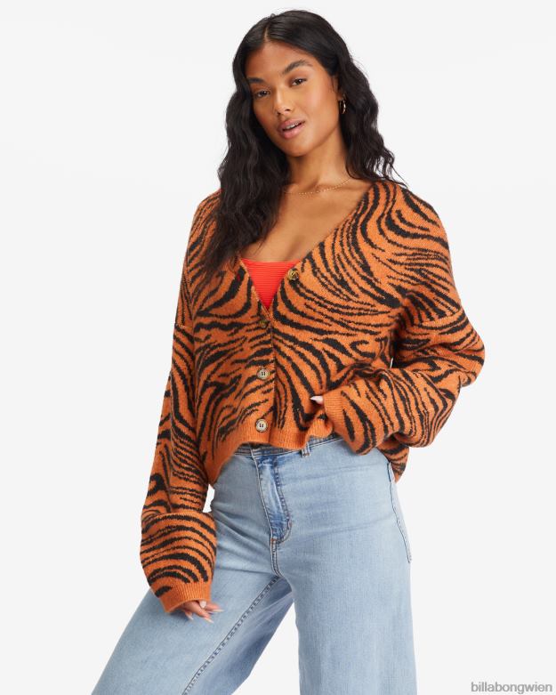 Billabong Clothing 00V682245 | Billabong Wild One, kurz geschnittener Cardigan-Pullover Wüstenlehm Frauen