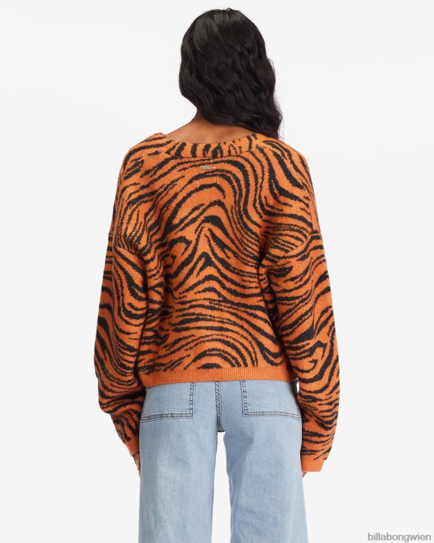 Billabong Clothing 00V682245 | Billabong Wild One, kurz geschnittener Cardigan-Pullover Wüstenlehm Frauen