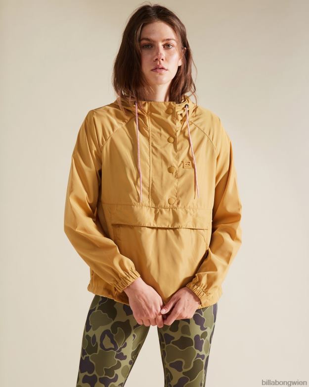 Billabong Clothing 00V682360 | Billabong a/div-Trail entlang des Anorak-Pulloverrocks wilder Honig Frauen