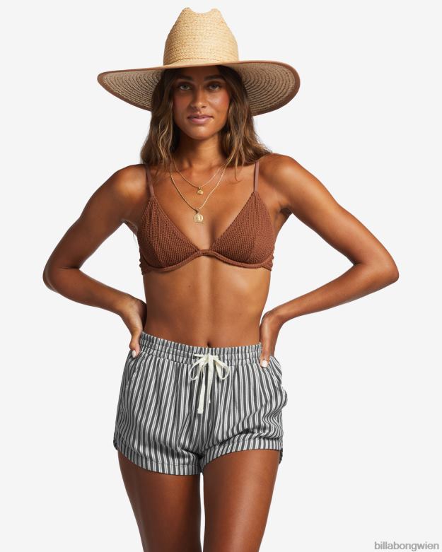 Billabong Clothing 00V681758 | Billabong Roadtrippin-Shorts mit elastischem Bund schwarzer Sand Frauen