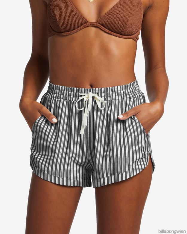 Billabong Clothing 00V681758 | Billabong Roadtrippin-Shorts mit elastischem Bund schwarzer Sand Frauen