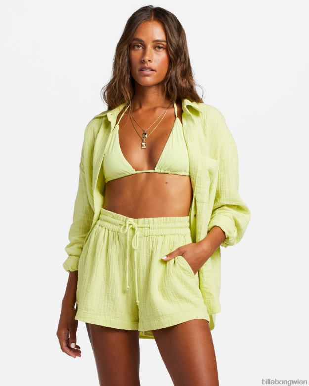 Billabong Clothing 00V681809 | Billabong Day Tripper-Shorts mit elastischem Bund helle Limette Frauen