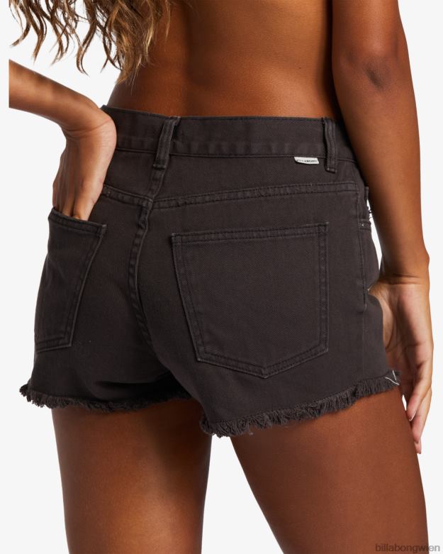 Billabong Clothing 00V681810 | Billabong Ausgefranste Shorts wegtreiben schwarzer Kieselstein Frauen