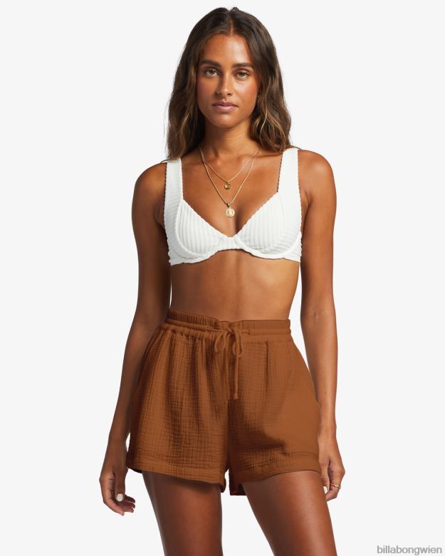 Billabong Clothing 00V681919 | Billabong Day Tripper-Shorts mit elastischem Bund geröstete Kokosnuss Frauen