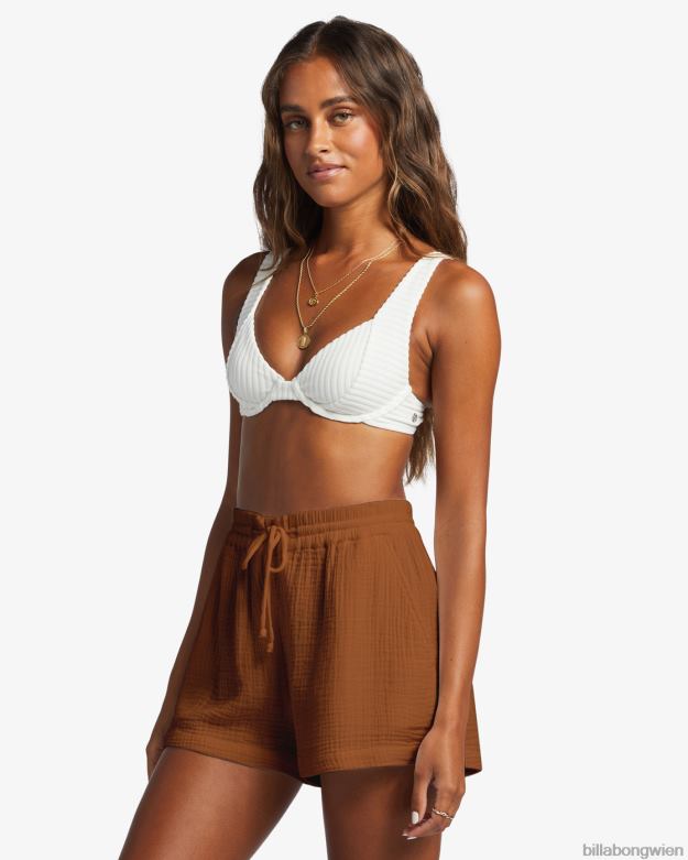 Billabong Clothing 00V681919 | Billabong Day Tripper-Shorts mit elastischem Bund geröstete Kokosnuss Frauen
