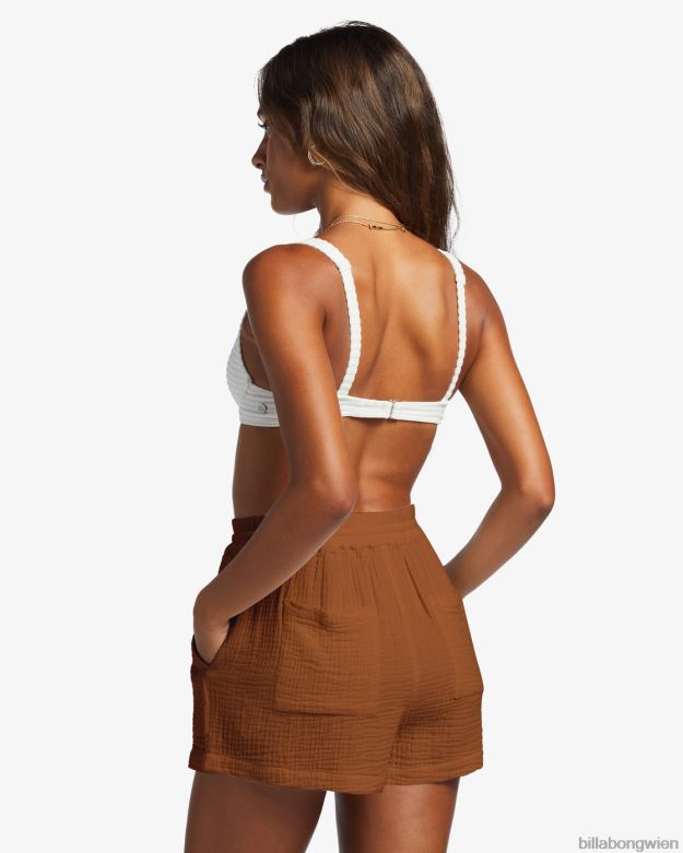 Billabong Clothing 00V681919 | Billabong Day Tripper-Shorts mit elastischem Bund geröstete Kokosnuss Frauen