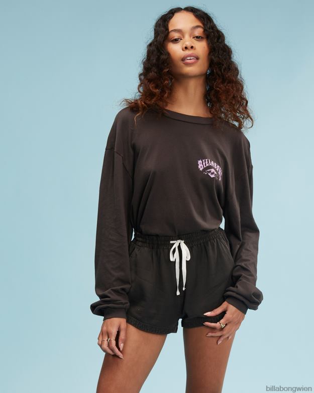 Billabong Clothing 00V681923 | Billabong Roadtrippin-Shorts mit elastischem Bund aus schwarz Frauen